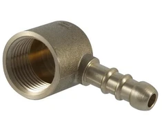 Tdm_Brass Dujinių žarnų alkūnė, 3/8 IN x 10 mm, vidin. srieg.