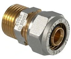 Tdm_Brass Užveržiamas antgalis 1030, ¾” x 16 mm, išorinis sriegis