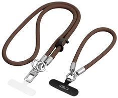Tech-Protect C10S Crossbody phone lanyard (114 cm) + wrist strap (31 cm) - ruda-titanium