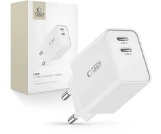 Tech-Protect C35W įkroviklis 2x USB-C PD 35W - baltas