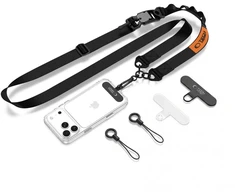 TECH-PROTECT C9S ROPE CROSSBODY JUODA/ORANŽINĖ