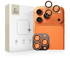 Tech-Protect Camring Fit+ Camera Cover for iPhone 14 Pro / Max / 15 Pro / Max / 16 Pro / Max / 17 Pro / Max - Oranžinis