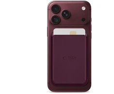Dėklas Tech-Protect CH01 MagWallet MagSafe Magnetic Wallet for phone - burgundy