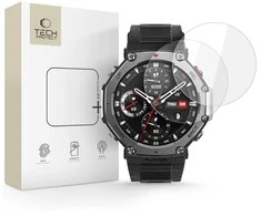 „Tech-Protect Glass Fit+“ 2 grūdinto stiklo pakuotė „Amazfit T-Rex 3 Pro 48mm“ – permatoma