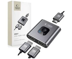 TECH-PROTECT HB07 HUB ADAPTERIS 2IN1 HDMI 4K 60HZ SPACE Pilkas