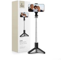 Tech-Protect L02S Bluetooth asmenukių lazdelė su trikoju iki 72cm – juoda