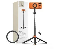 Tech-Protect L10S Bluetooth Selfie Stick Tripod - Juodas and Oranžinis