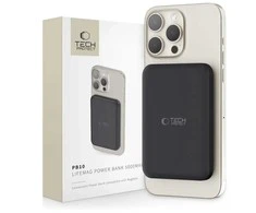 Tech-Protect LifeMag PB10 Powerbank su MagSafe 5000mAh 15W USB-C prievadu - juodas + USB-C laidas