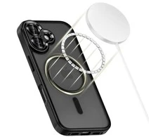 Tech-Protect MagCam MagSafe dėklas skirtas Apple iPhone 17 – matinis juodos spalvos