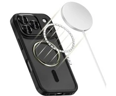 Tech-Protect MagCam MagSafe dėklas skirtas Apple iPhone 17 Pro Max – matinis juodos spalvos