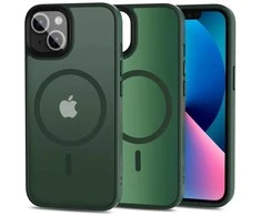 Tech-Protect MagMat MagSafe iPhone 13 dėklas – matinė žalia