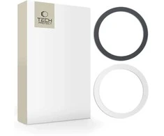 Dėklas Tech-Protect MagMat MagSafe magnetinis žiedas universalus - juodas / sidabras (2 vnt.)