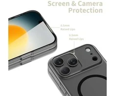 „Tech-Protect MagSlim MagSafe“ dėklas, skirtas „iPhone 17 Pro Max“ – matinis juodas