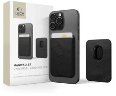 Tech-Protect MagWallet Magsafe dėklas su universalia magnetine kortele arba dokumentų laikikliu - juodas
