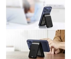Tech-Protect MagWallet stovas MagSafe universal magnetic card holder carbon