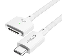 Tech-Protect MMC01 Ultraboost USB-C / USB-C MagSafe 3 140W 200cm Cable for MacBook - Baltas