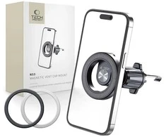 Tech-Protect N53 automobilinio telefono laikiklis su MagSafe oro ventiliacijai - juodas