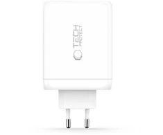 Tech-Protect NC200W-GAN 4-port laidinis įkroviklis PD 200W / QC3.0 baltos spalvos