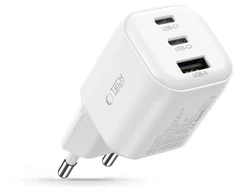 Tech-Protect NCA100W-GAN-AVS 3 prievadų tinklo įkroviklis PD 3.2 100W / QC3.0 baltas
