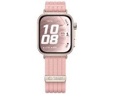 Tech-Protect NYLON Huawei Watch Fit 3 / 4 / 4 Pro / 5 / 5 Pro ŠVIESIAI ROŽINĖ
