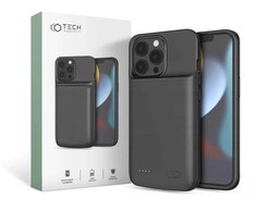 „Tech-Protect PowerCase“, skirtas „iPhone 13/13 Pro“ su 4800 mAh maitinimo bloku – juodas