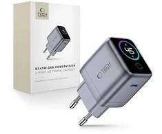 Tech-Protect POWERVISION NC45W-GAN 1 PRIEVADO TINKLO ĮKROVIKLIS PD 45W TAMSIAI PILKAS