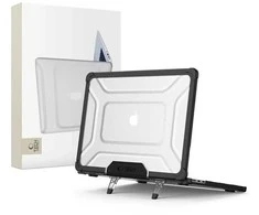 „Tech-Protect SmartShell Pro“ dėklas, skirtas „MacBook Air 13“ (2023–2025 M2 / M3 / M4) – skaidrus ir juodas