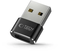 Tech-Protect UltraBoost USB-A (vyriškas) / USB-C (moteriškas) adapteris – juodas