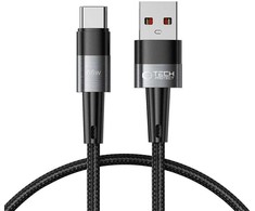 Tech-Protect UltraBoost USB-C / USB-A kabelis 66W 6A 0,5m – pilkas