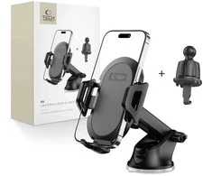 Tech-Protect V5 automobilinio telefono laikiklis kabinai / oro ventiliacijai - juodas