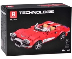 Jokomisiada Techniniai blokeliai Retro automobilis Raudonas CABRIOLET iš 1950-ųjų 311 dalių ZA5790