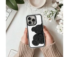 OEM dėklas, skirtas iPhone 11, juodas meškiukas
