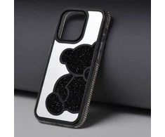 OEM dėklas, skirtas iPhone 16 PRO, juodas meškiukas