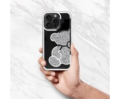 Dėklas Oem Case for iPhone 17 PRO Teddy Bear sidabrinis
