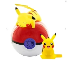 TEKNOFUN TF POKEMON LIGHT-UP ALARM CLOCK &amp; PIKACHU 9CM
