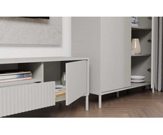 TV staliukas „Top E Shop“ RTV KAMARO 160 SLIM/GL CASMERE COLOUR