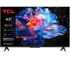 Televizorius TCL 43P69K TV 109.2 cm (43") 4K Ultra HD Smart TV Wi-Fi Juodas