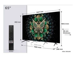 TCL 65C69K televizorius 165,1 cm (65") 4K „Ultra HD“ išmanusis televizorius „Wi-Fi“ metalinis