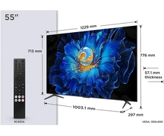 TCL C69KS 55C69KS TV 139.7 cm (55") 4K Ultra HD Smart TV Wi-Fi Metallic