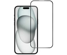 Tempered glass to iPhone 15 PLUS /16 PLUS (full glue) Blue Star 5D juodas