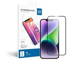 BlueStar Grūdintas stiklas iPhone 13 / 13 PRO / 14 / 16e / 17e (SE 4 2025) (pilnas klijavimas) Blue Star 5D juodas