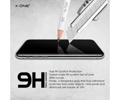 Tempered Glass X-ONE - for iPhone Xs/11 Pro 3D Full Cover juodas