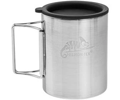 Helikon Thermal mug with lid 250 ml Sidabrinis, Juodas