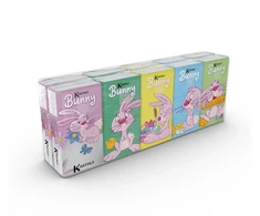 Vienkartinės nosinaitės Kartika Bunny, 3 sl