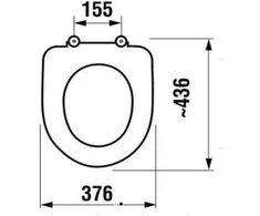 TOILET SEAT JIKA DEEP. 43.6 x 37.6 cm