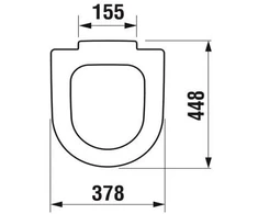 TOILET SEAT JIKA DEEP. 44.8 x 37.8 cm