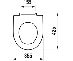 TOILET SEAT JIKA LYRA PLUS 42.5 x 35.5 cm