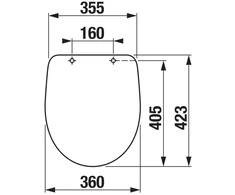 TOILET SEAT SLIM SLOW JIKA ZETA Baltas