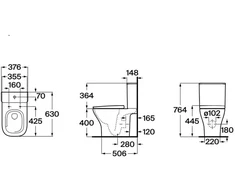 TOILET STAND ROCA A34DD10000 VORTEXWHIT