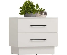 Top E Shop Topeshop Szafka Nocna AMBER 2S Staliukas Nocny 2 Szuflady Do Sypialni KASZMIR Beż